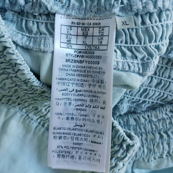 NEW!Guess XL blue smock tulip shorts - Picture 12 of 12